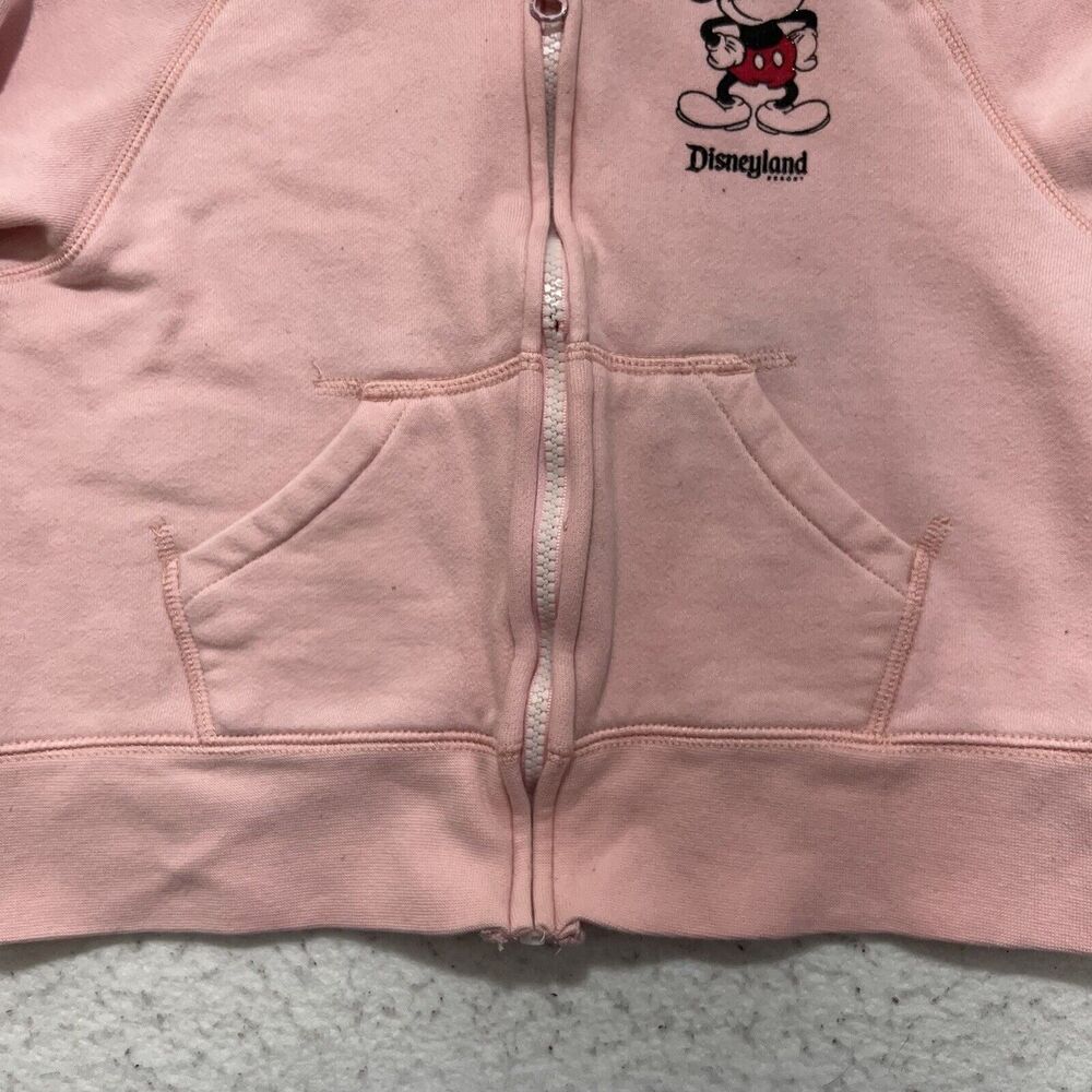 Disney Parks Girl's Small Full Zip Pink Mickey Mouse Sequin Fleece Hoodie - Picture 4 of 11